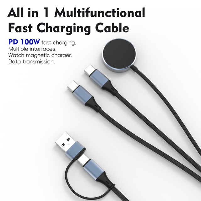 Fast Charging Standard C to C Cable Charger 100W Fast Charging Data Cable for Mobile Phone Tablet Earphone Computer Durable