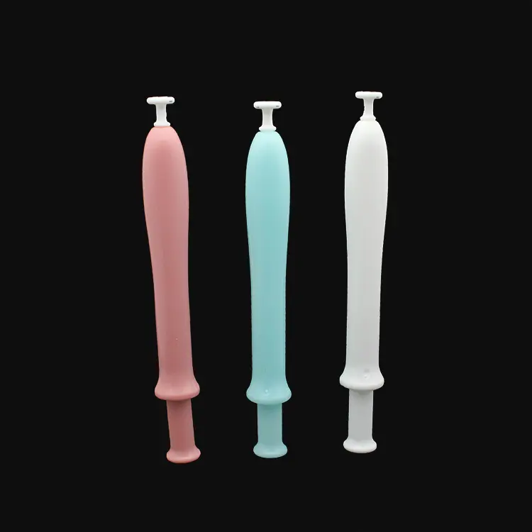 Productos de higiene femenina desechables para mujer, 3g, medicina estéril, aplicador Vaginal de plástico