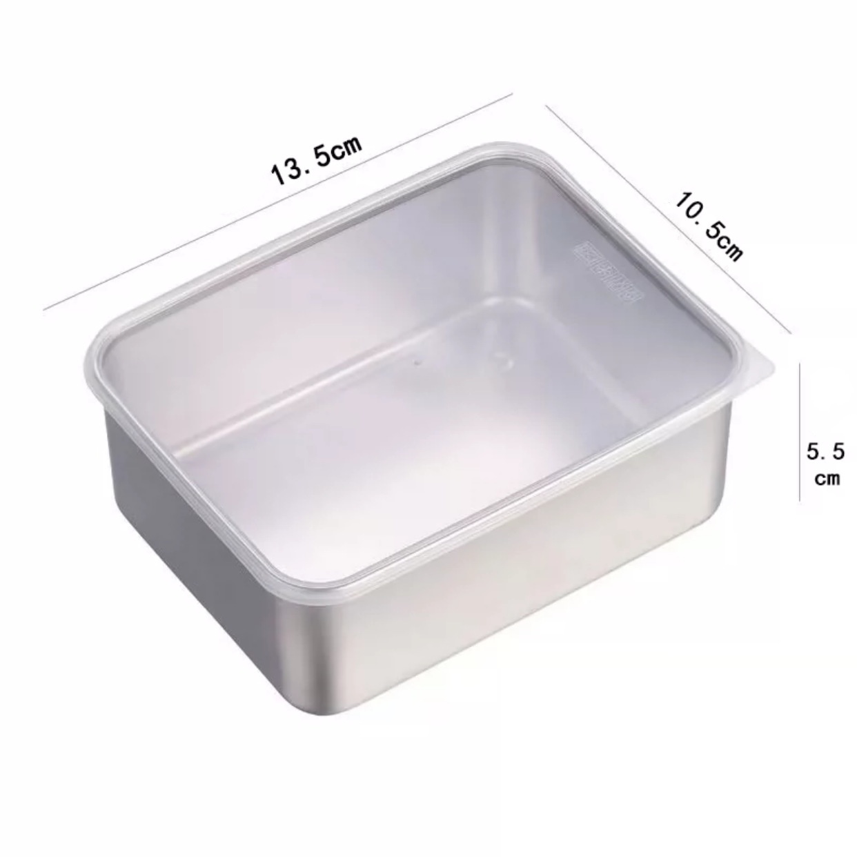 Small size with lid-10.5*13.5*5.5CM-silvery
