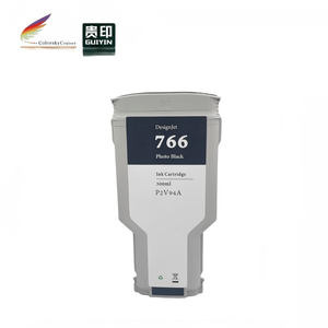 Cartouche d'encre pigmentée remanufacturée 300 ml avec puce pour traceur industriel HP 766 DesignJet XL 3600 <span class=keywords><strong>T3600</strong></span> - Product Image 2