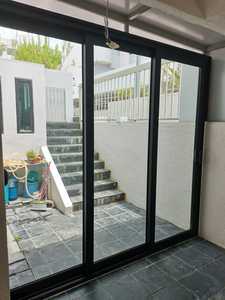 Hiện đại đôi kính Tempered Kính trượt Patio cửa hợp kim nhôm bão cách âm tính năng có thể gập lại cho phòng khách - Product Image 2