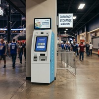 Máquina de Cambio de Divisas con Pantalla Táctil de 19 Pulgadas, Cambio de Divisas Multimoneda de Autoservicio para Aeropuertos con Aceptador de Billetes Jinrui FCM-501S