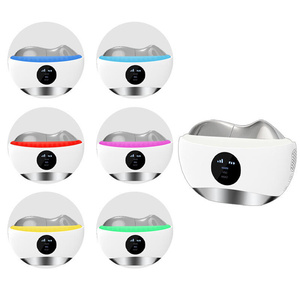 Appareil de soin de la peau rechargeable <span class=keywords><strong>anti</strong></span>-âge chauffant et vibrant, dispositif électrique GUASHA à 7 couleurs de lumière, masseur facial pour le <span class=keywords><strong>visage</strong></span> et le cou - Product Image 1