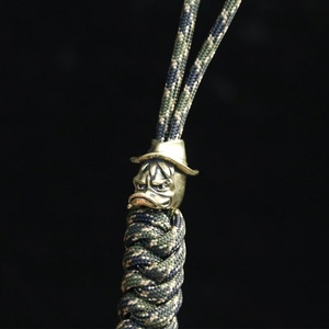 Smoking Duck Detective EDC Brass Metal Fidget Spinner Cartoon Animal Beads DIY Woven Umbrella Rope Lanyard Accessories - Product Image 3