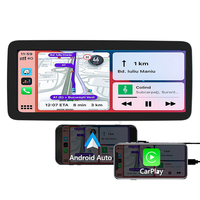 Reproductor de DVD para coche universal con pantalla táctil IPS, GPS, radio FM, entrada auxiliar, Carplay inalámbrico y Android Auto, radio para coche Android de 12.3 pulgadas