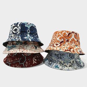 Reversible Lady Bucket <b>Hat</b> Flower Graffiti Printing Custom Design Outdoor Bucket <b>Hat</b> - Product Image 1