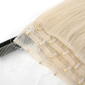 Extensions de cheveux humains russes sans couture <span class=keywords><strong>micro</strong></span> kératine 100 extensions de cheveux protéinés bruts non transformés naturels à double tirage - Product Image 2