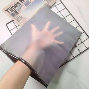 Dày mờ mờ đen lớn kích thước lớn quần áo tùy chỉnh logo bao bì Zip khóa ziplock Túi mờ dây kéo túi - Product Image 1