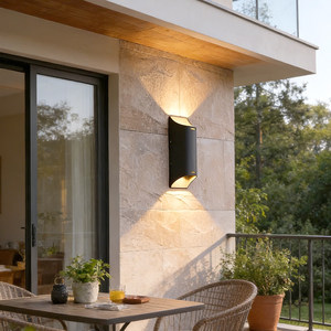 Lámpara de Pared Exterior Impermeable, Moderna y Minimalista, de Doble Cabezal, 3000K, para Villa, Patio, Balcón, Jardín - Product Image 4