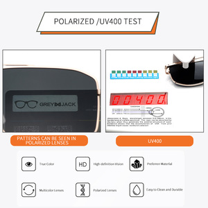 Gafas de Sol de Piloto Grises Unisex con Lentes Polarizadas TAC UV400 Antideslumbrantes para Conducir, Modelo 1273 - Product Image 5