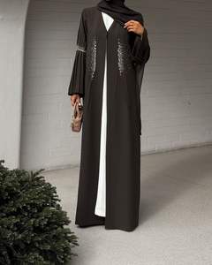 Elegante <span class=keywords><strong>Abaya</strong></span> Nera 2026 Moda Quotidiana <span class=keywords><strong>Abaya</strong></span> Modesta e Lussuosa con Ricami Artigianali e Perline Abbigliamento Musulmano Femminile <span class=keywords><strong>Abaya</strong></span> Araba - Product Image 5