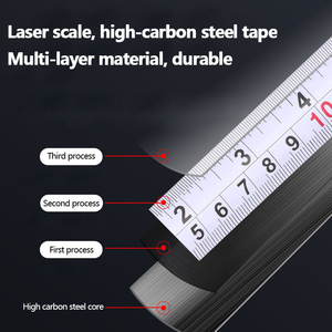 In Stock Durable Promotional Steel Tape Measure 5 Meters Stainless Steel Anti-Fall Black <b>Box</b> Self-Locking High Precision <b>Tool</b> - Product Image 5