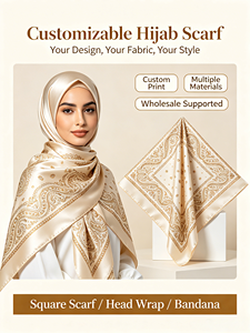 Pañuelo Cuadrado de Satén con Estampado Floral al por Mayor para Mujer, Pañuelo Sedoso Brillante para la Cabeza, Hiyab Musulmán, Envoltura de Cuello Vintage con Flores - Product Image 5