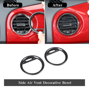 Marco de Rejilla de Ventilación de Aire Acondicionado Lateral de Fibra de Carbono para Automóvil, 2 Piezas para <span class=keywords><strong>Fiat</strong></span> <span class=keywords><strong>500</strong></span> - Product Image 3