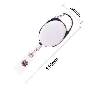 Porte-badges rétractables robustes avec Clip de bobine de mousqueton et porte-cartes d'identité transparents de Style Vertical - Product Image 3