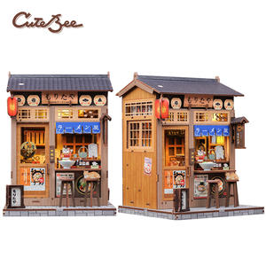 CuteBee 2025 nuovo stile CWGC205 libro da te angolo libro giapponese in legno 3D Puzzle 3D libro angolo in miniatura <span class=keywords><strong>casa</strong></span> - Product Image 1