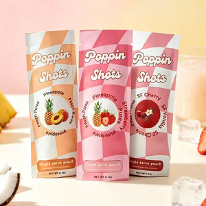 Bolsa de embalaje de aluminio con sellado de 3 lados, impresa a medida, para puré de frutas, concentrado, bebida en polvo. - Product Image 1