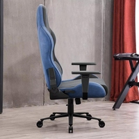 Chaise de jeu ergonomique confortable avec dossier haut, support lombaire, accoudoirs réglables, pour ordinateur, PC, gamer, course automobile