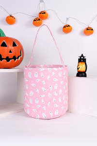 New-Arrival Printing Canvas Halloween Bucket High Quality <b>Personalized</b> Halloween <b>Gift</b> <b>Bag</b> for Halloween Festival Home Ornament - Product Image 5