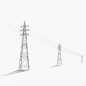 Double Circuit Power Tower High Quality 200KV Galvanized Steel Transmission Line Towers