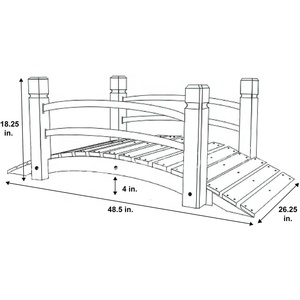 <span class=keywords><strong>Pont</strong></span> en <span class=keywords><strong>bois</strong></span> pour <span class=keywords><strong>petit</strong></span> <span class=keywords><strong>pont</strong></span> d'étang à Arc extérieur - Product Image 4