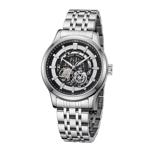 Montre pour homme automatique mécanique en acier inoxydable, résistante à l'eau, cadran lumineux, élégante, classique, décontractée, pour les affaires - Product Image 3