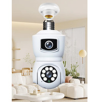 Caméra de sécurité domestique E9 à double objectif, ampoule E27, application Sulink, WiFi, PTZ, vision nocturne couleur, suivi humain par IA