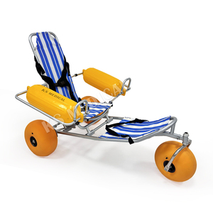 Fauteuil roulant de plage ergonomique KSM-SW4 pour personnes handicapées avec repose-pieds pour seniors, fauteuil roulant léger pliable pour le sable - Product Image 2