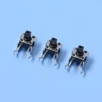 Interrupteur tactile en plastique IP67 à tête carrée 6x6mm 12V 0.5A avec support, bouton poussoir DIP