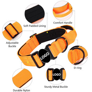 Venta al por mayor Collar de perro Correa Longitud ajustable Liberación rápida Hebilla de metal Collar de correa para mascotas Entrenamiento Caminar Collar de perro táctico - Product Image 3