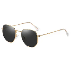 Superhot Eyewear 54500 سداسية نظارات شمسية مستديرة معدنية ظلال الرجال النساء أزياء النظارات الشمسية المستقطبة