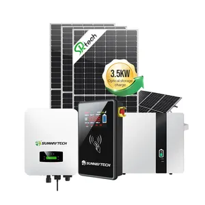 420瓦太阳能电池板400瓦发电机3.5kw混合太阳能系统3500瓦太阳能系统，带电动汽车充电器