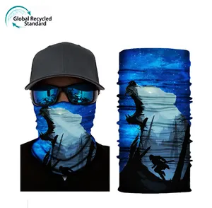 Foulard rafraîchissant d'été personnalisé pour les sports de plein air cache-cou Tube masque facial bandana en soie de glace