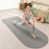 Professionelle Mattierte PU-Rutschfeste Yogamatte 183cm 5mm Dick mit Verstellbarem Gurt für Yoga-Praktizierende
