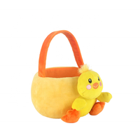 Panier d'oeufs de Pâques de dessin animé personnalisé Offre Spéciale panier de canard en peluche pour cadeaux d'enfants