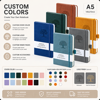 Cuaderno de Cuero PU Vintage Suave A5 con Logotipo Personalizado, Papel Ecológico, Escritura Fluida, para Oficina y Escuela