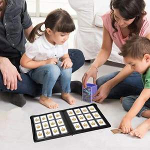 Carpeta de Gran Capacidad para Tarjetas Coleccionables, con 12 Bolsillos, Álbum de Cuero PU Negro Personalizado con Cierre - Product Image 5