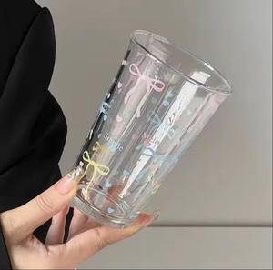 Garrafa de Água de Vidro de Alta Qualidade com Laço Rosa Fofo de 350ml, Copo Ecológico para Escritório Projetado para Meninas - Product Image 6