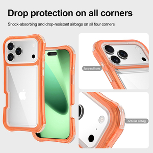 Funda de Lujo 3 en 1 para <span class=keywords><strong>iPhone</strong></span> 17 16 15 14 13 12 <span class=keywords><strong>11</strong></span> Pro, Carcasa de Teléfono de Diseño con TPU Suave, Transparente y Acrílico Rígido, con Enfriamiento - Product Image 5