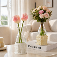 Vase créatif en résine écologique en gros, mini-jardinière hydroponique légère, pot de fleurs décoratif pour la maison et le jardin, idéal pour les cliniques dentaires
