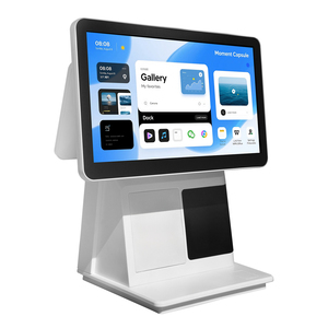 Caisse enregistreuse tactile Windows POS à double écran capacitif 15,6+11,6 pouces, Intel Core I5, 8 Go de RAM, Wi-Fi 6, Bluetooth 5.2, 1366x768 - Product Image 1