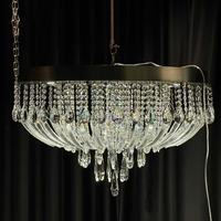 Lustre nordique en cristal LED pour salle à manger, luminaire de luxe moderne, lustre en cristal pour plafond