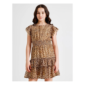 Vestido de Verano de Algodón para Niñas con Diseño Divertido, Tela Transpirable y Ajuste Cómodo, Perfecto para Actividades al Aire Libre y Uso Casual - Product Image 1