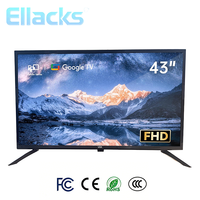 Pasokan Pabrik Smart LED TV 43 Inci 2K 4K FHD HD Televisi Dapat Disesuaikan 43 50 55 65 75 85 Inci LCD TV dengan Catu Daya 12V