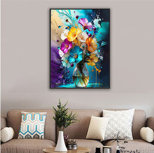 Fleurs Nature Morte Résine Carré Points Diamant Peinture Kit Diamant Art Peinture pour La Maison Déc. - Product Image 2