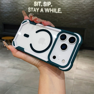 Edge Bumper Clear Magnetic Mobile Phone case for iPhone 17 Air 16 15 14 Pro Max Transparent Sturdy Shockproof Back Cover - Product Image 4