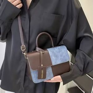 Bolso bandolera de nailon con cordón de gran capacidad y doble asa elegante para mujer - Product Image 4