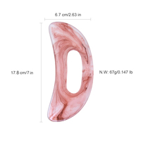 Planche de massage facial naturelle en acupression, anti-âge, raffermissante pour la peau, ensemble de grattoirs Gua Sha en résine, portable