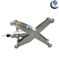 Support de rouleau extensible à ciseaux pour sablage interne de tuyaux 300-600 mm, auto-centrant pour un effet de sablage uniforme du mur intérieur
