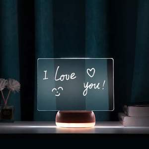 Néon rvb veilleuse créative effaçable acrylique mémo babillard LED veilleuse USB bricolage 3D écriture réinscriptible conseil lumière - Product Image 5